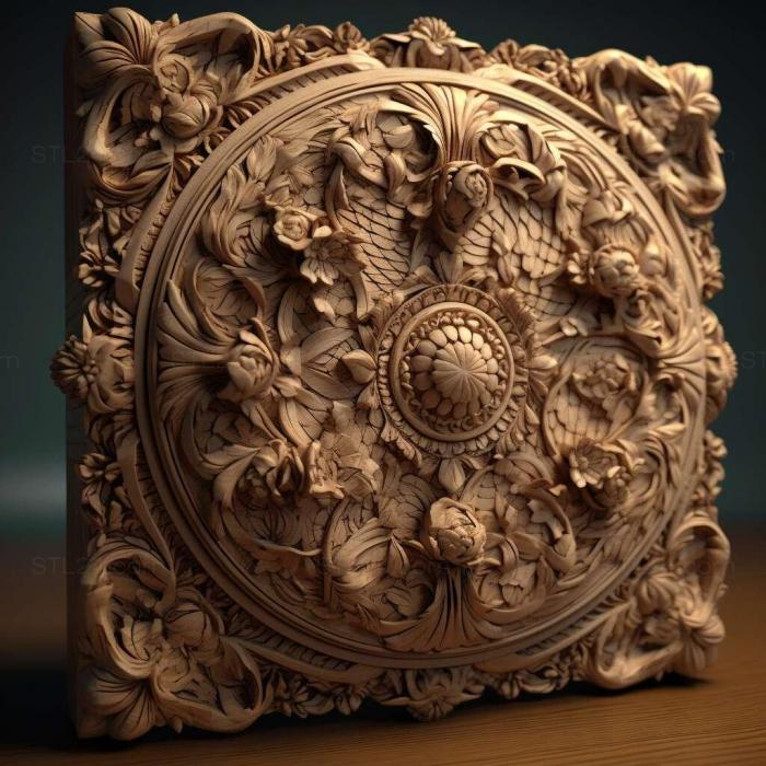 Patterns and decorations (stl filigree 3, PATTERN_1759) 3D models for cnc